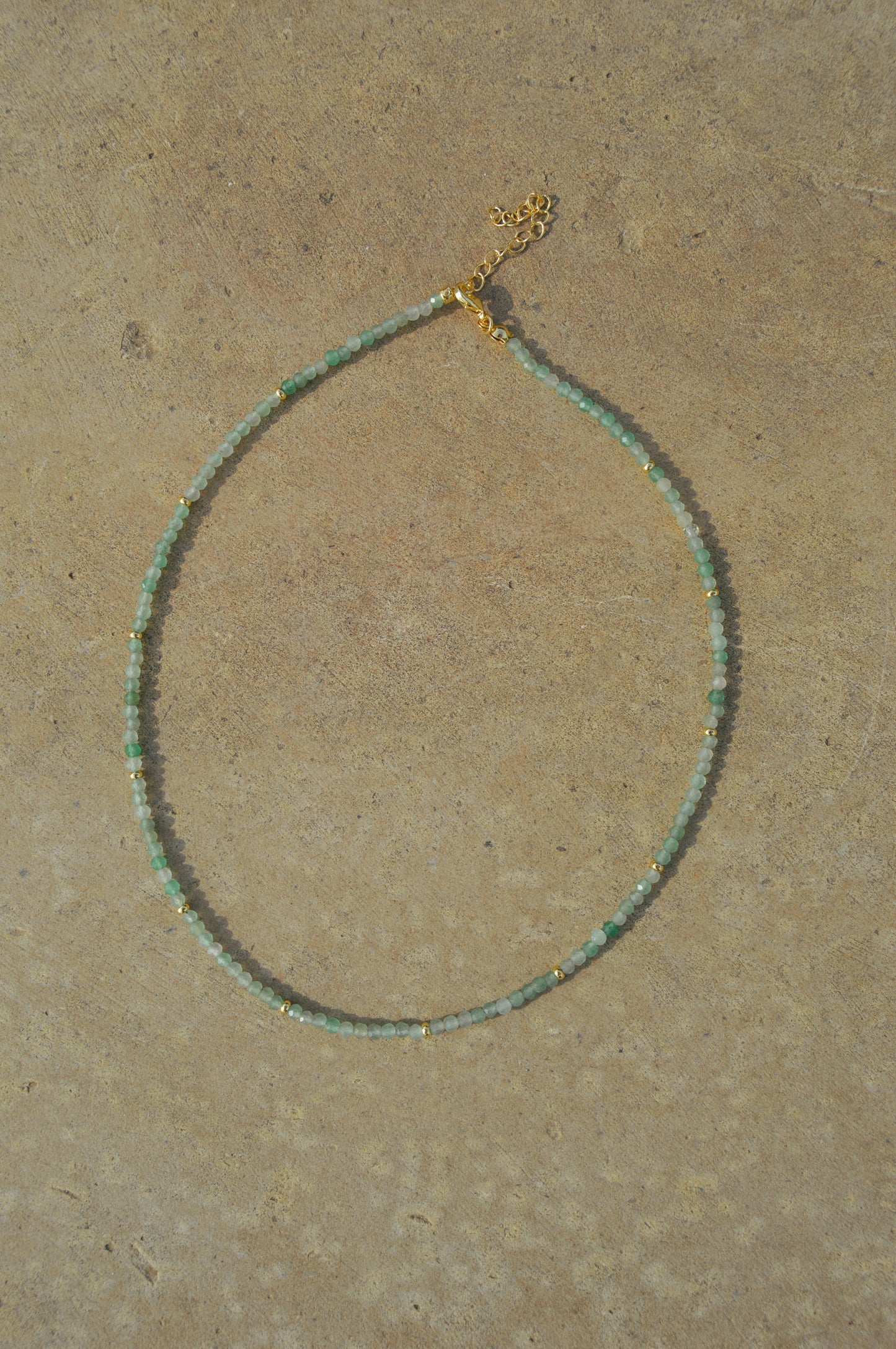 Gemstone & Gold Beaded Necklace