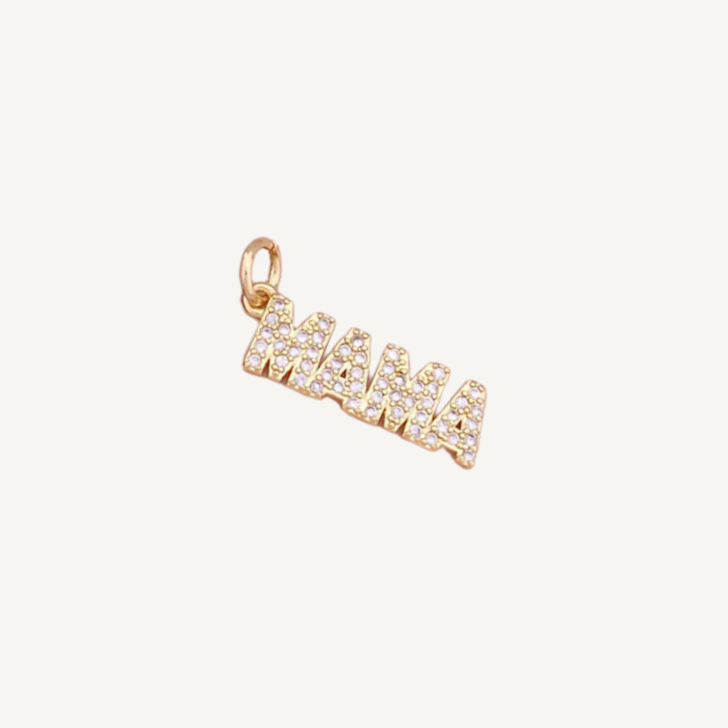Medium Rhinestone "Mama" Charm