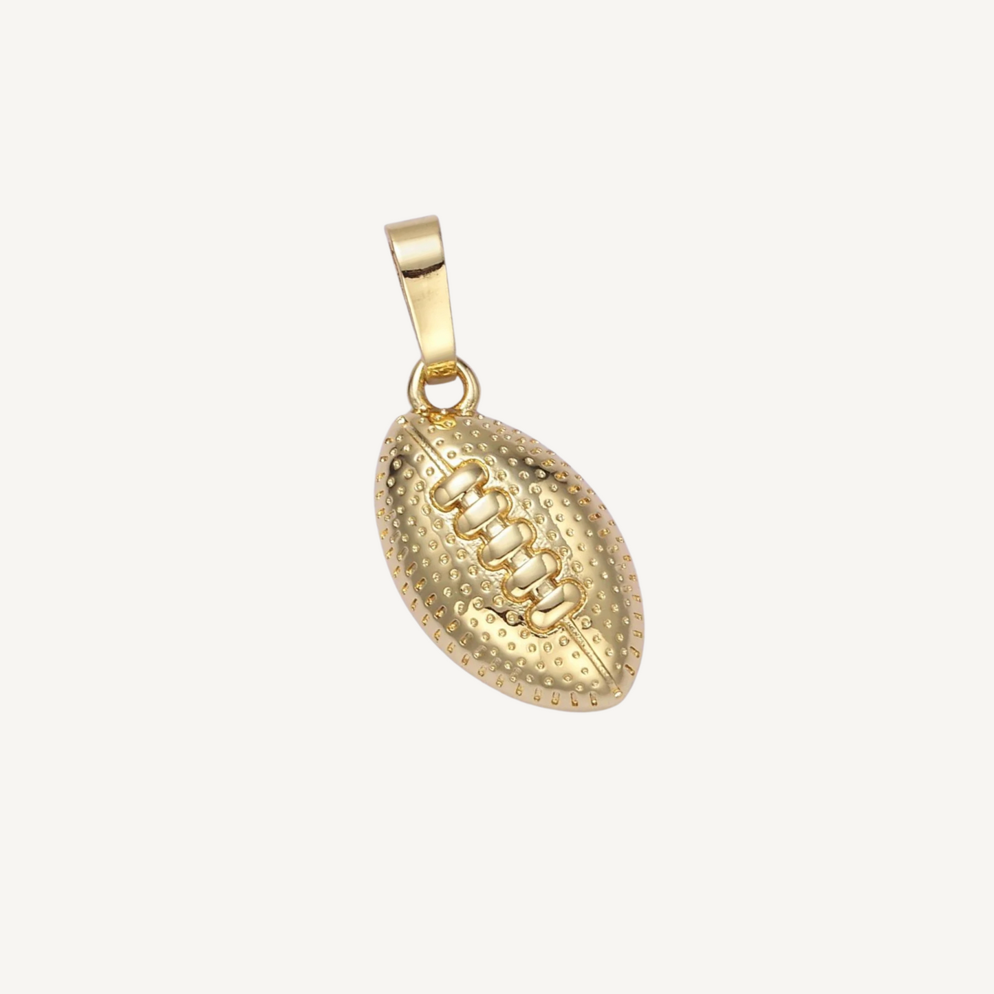 Medium Textured Gold Football Charm