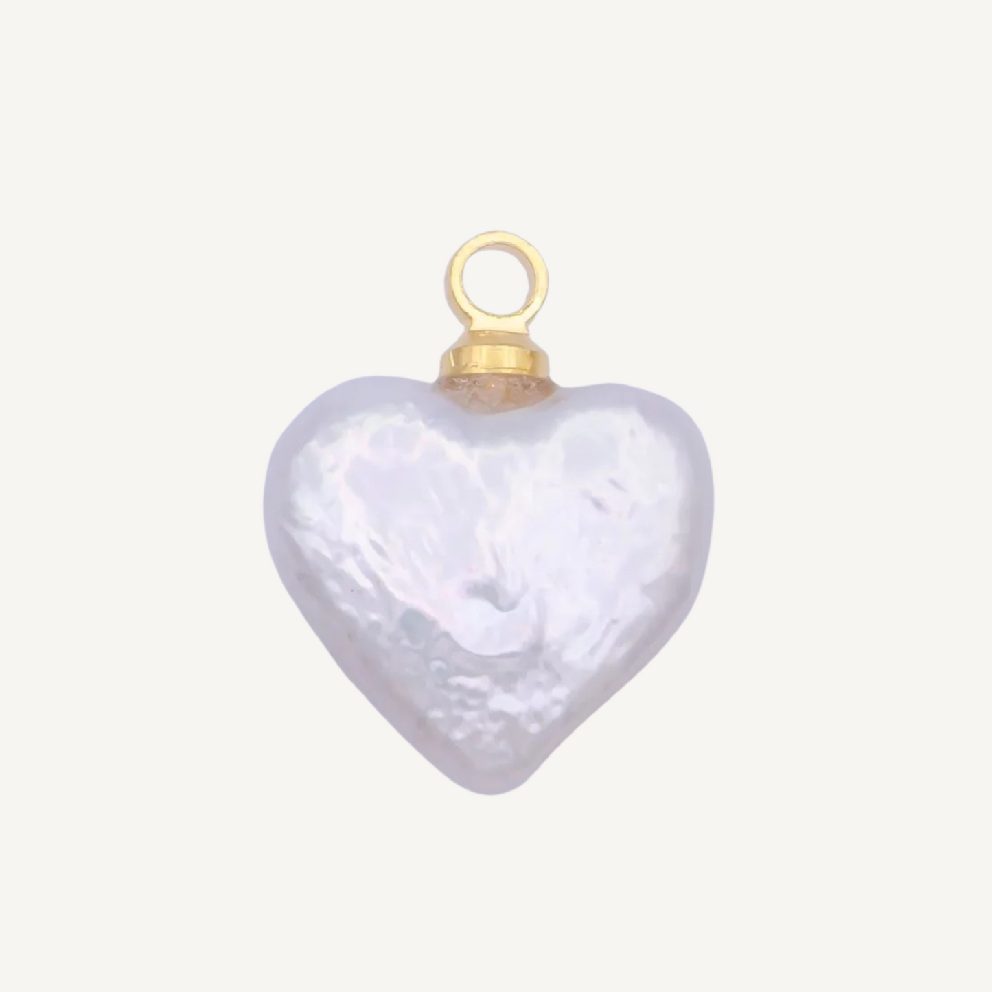Small Pearl Heart Charm