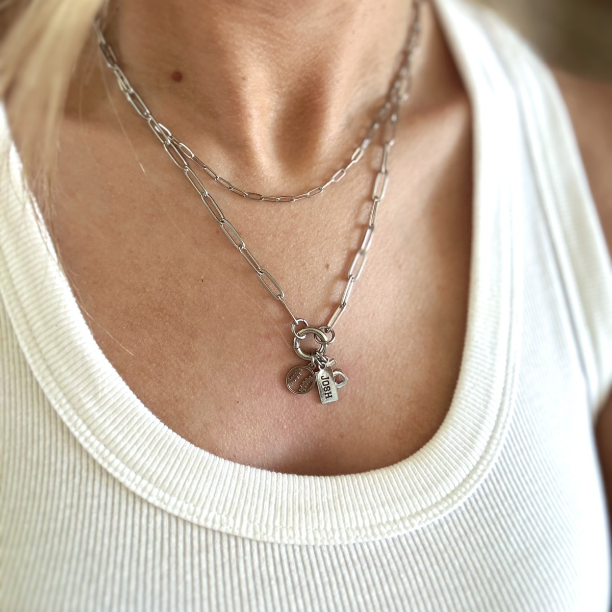 Small Silver Baseball/Softball Charm