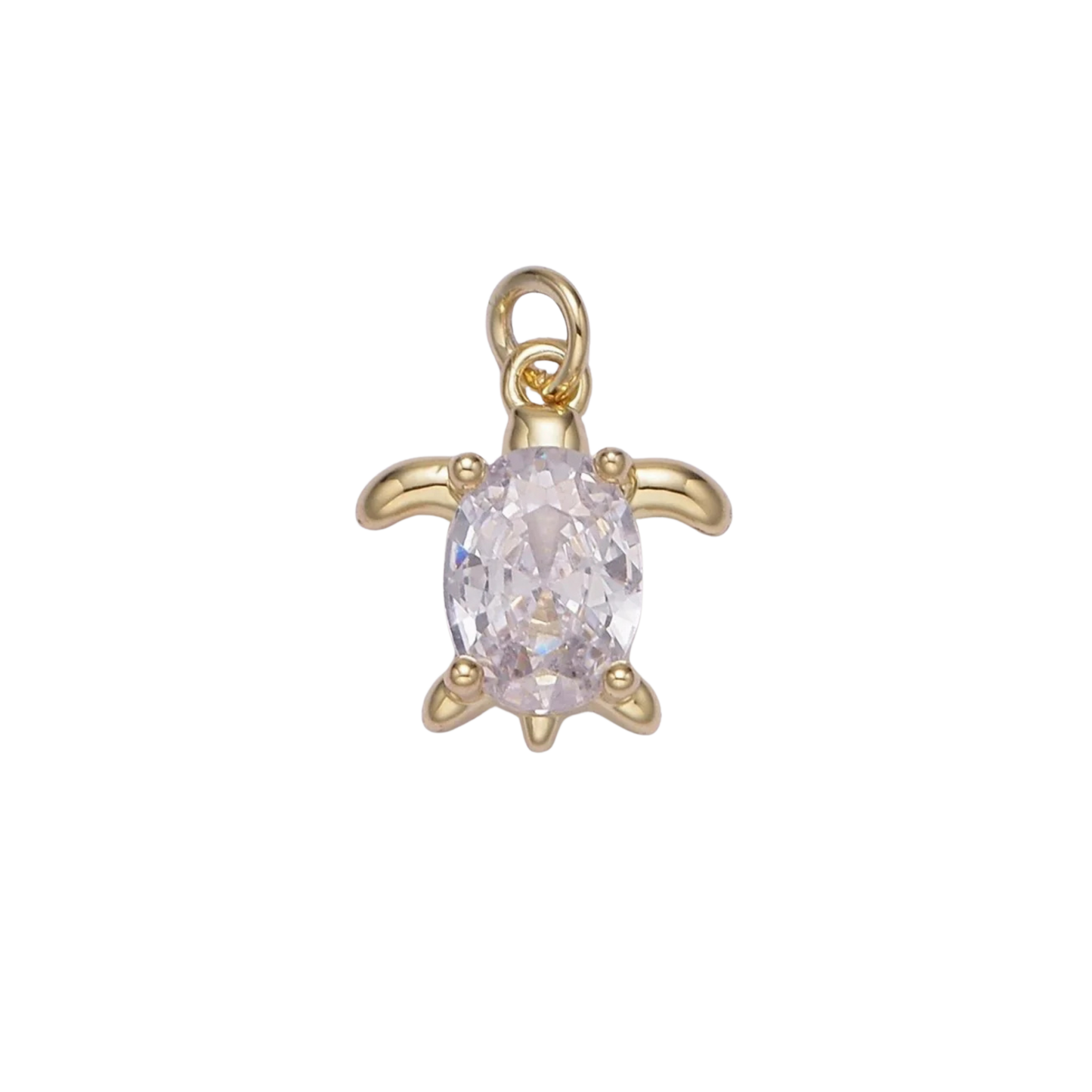 Small Rhinestone Turtle Charm