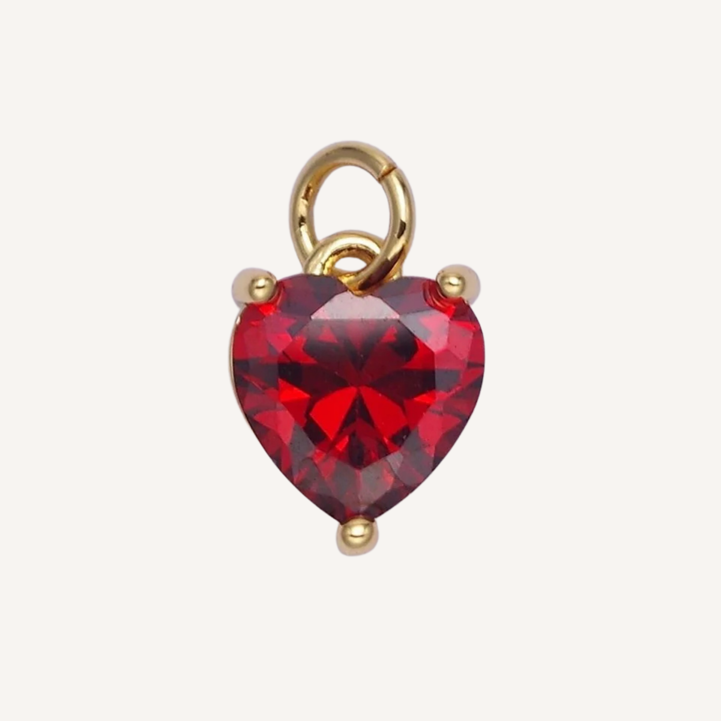 Small Colored Heart Charms