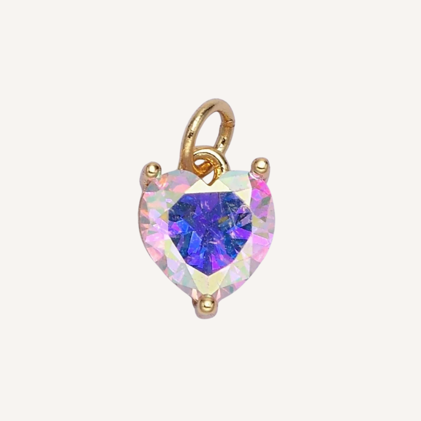 Small Colored Heart Charms