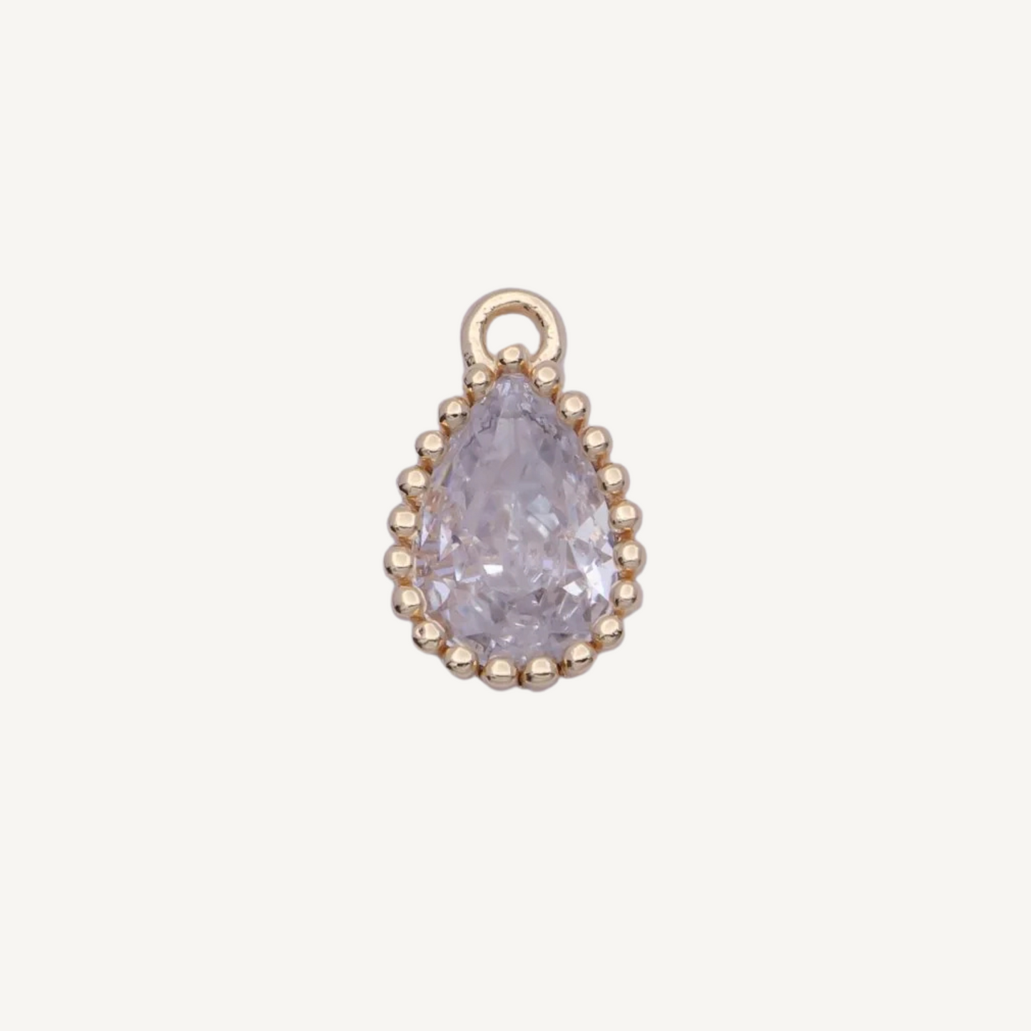 Mini Teardrop Colored Gem Charms
