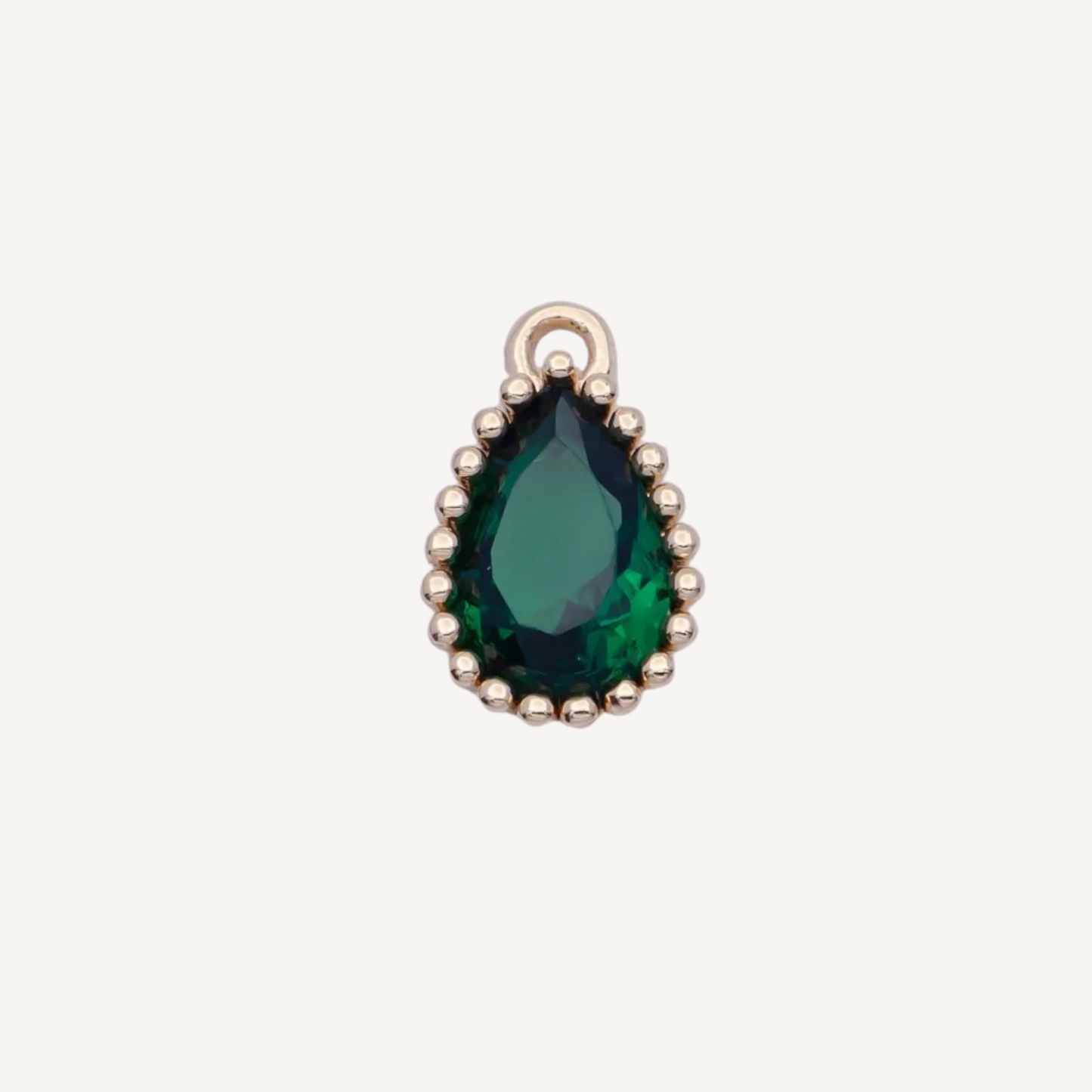 Mini Teardrop Colored Gem Charms
