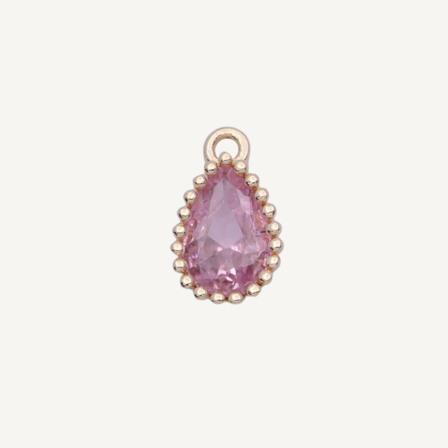 Mini Teardrop Colored Gem Charms