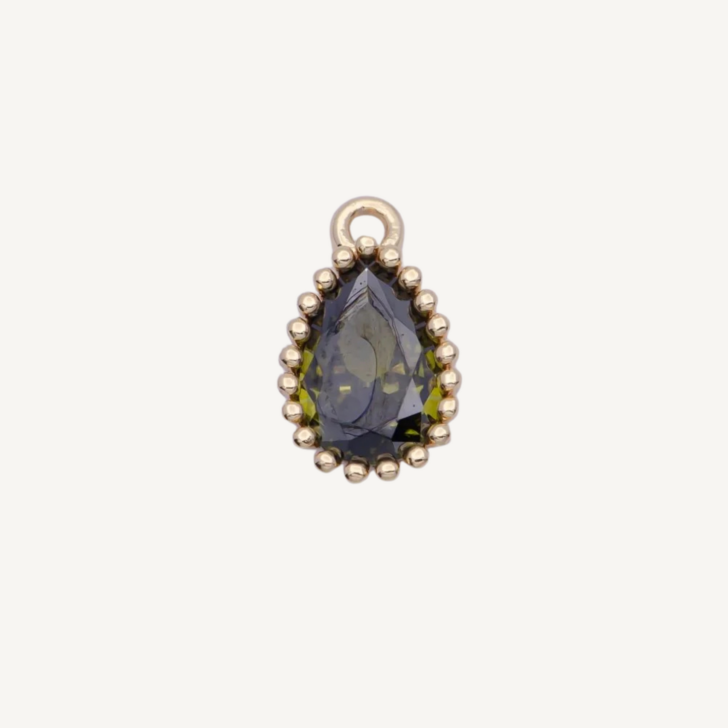 Mini Teardrop Colored Gem Charms