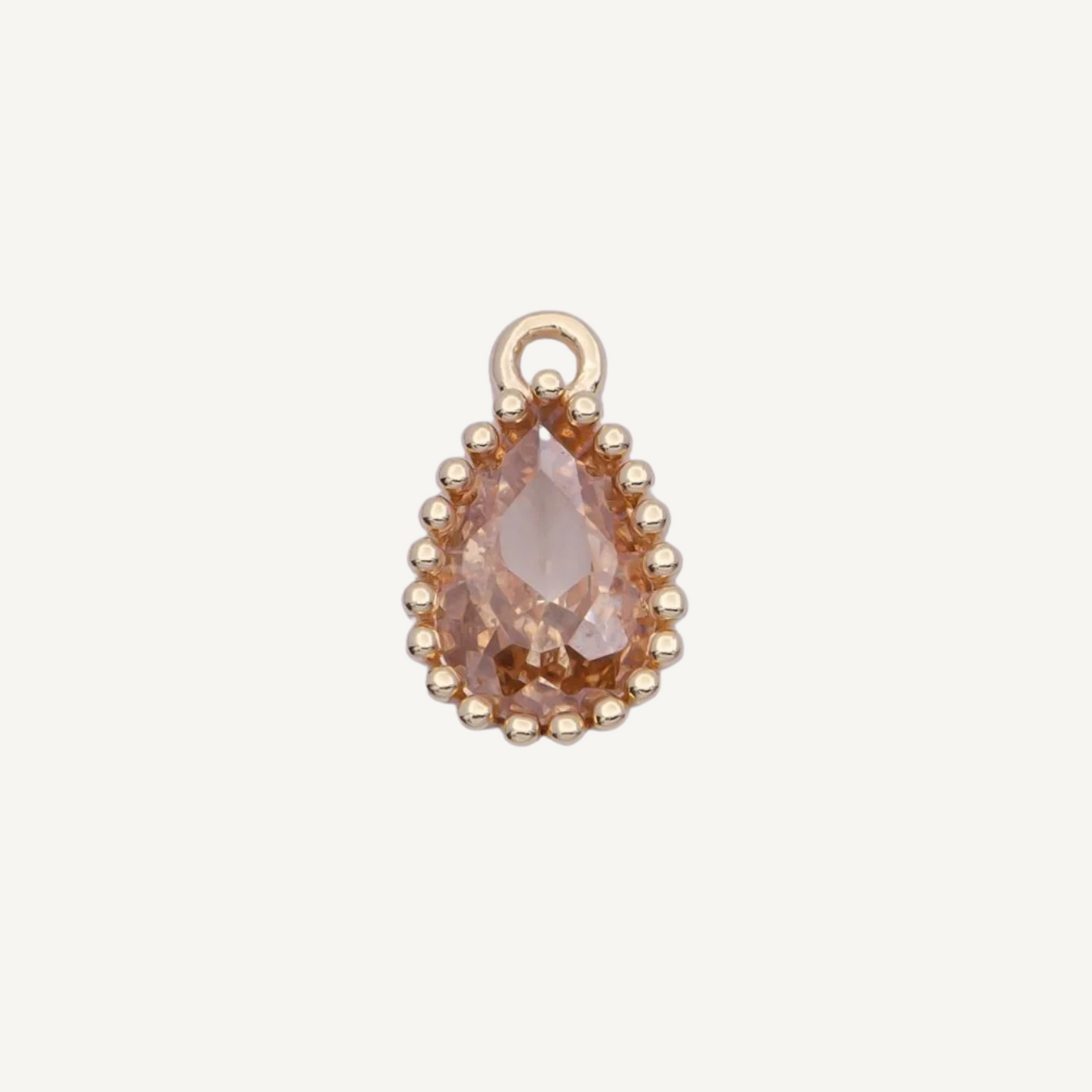 Mini Teardrop Colored Gem Charms