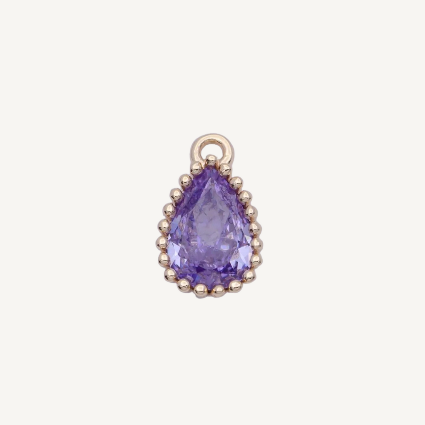 Mini Teardrop Colored Gem Charms