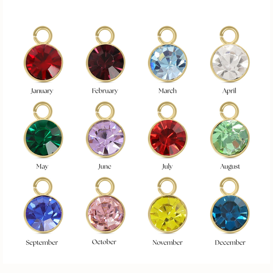 Mini Gold Birthstone Charms