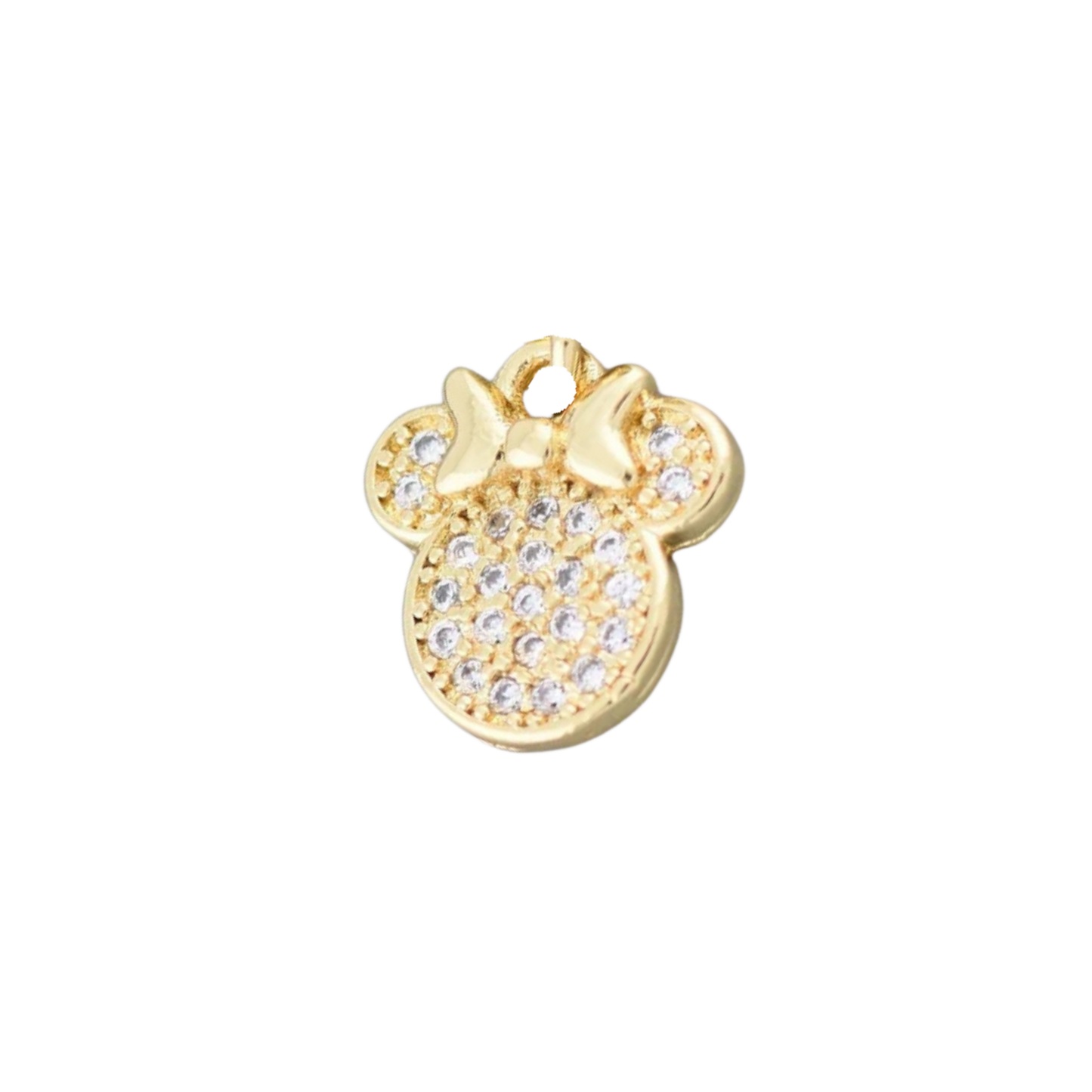 Small Rhinestone Mouse Ears Charm