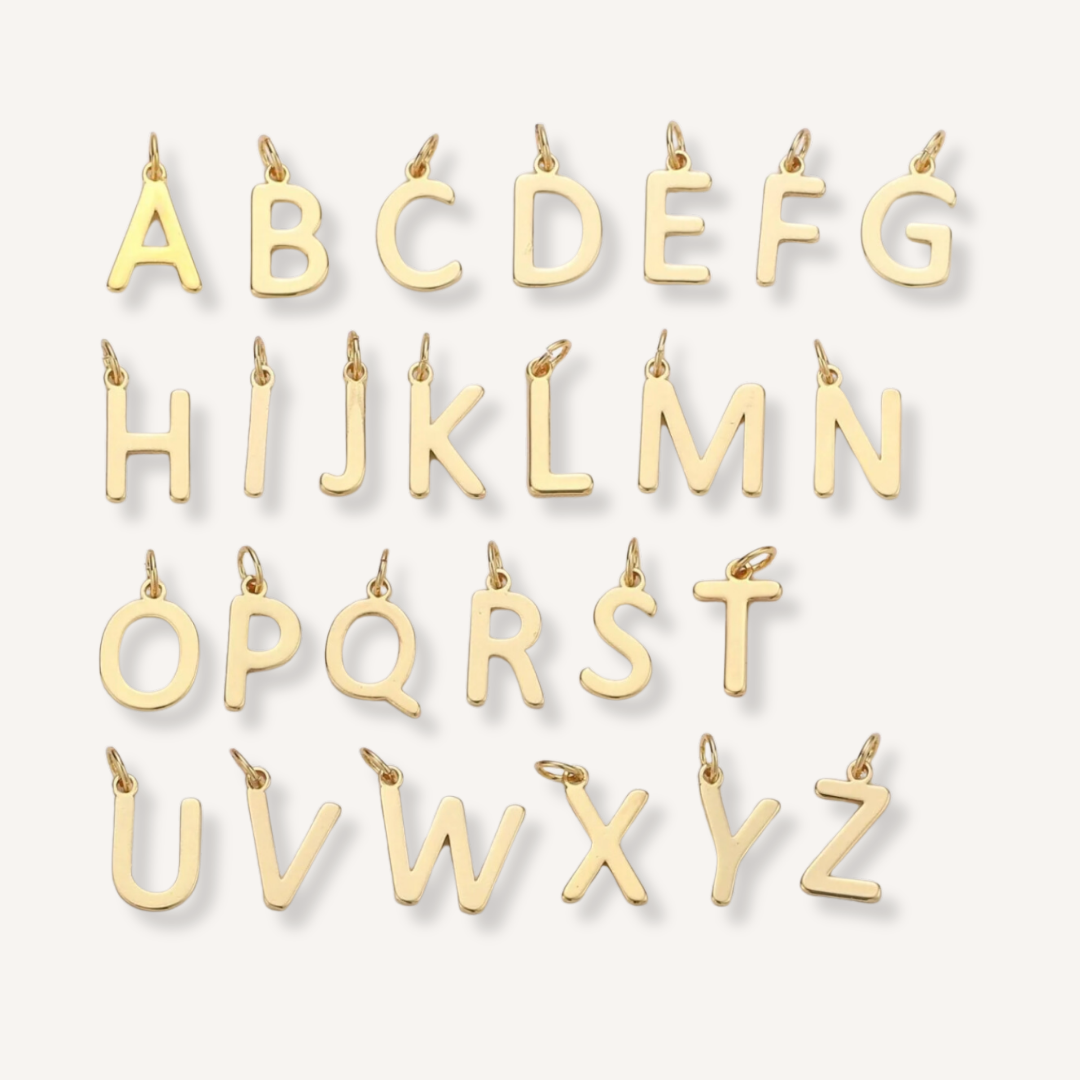 Small Gold Initial Charm