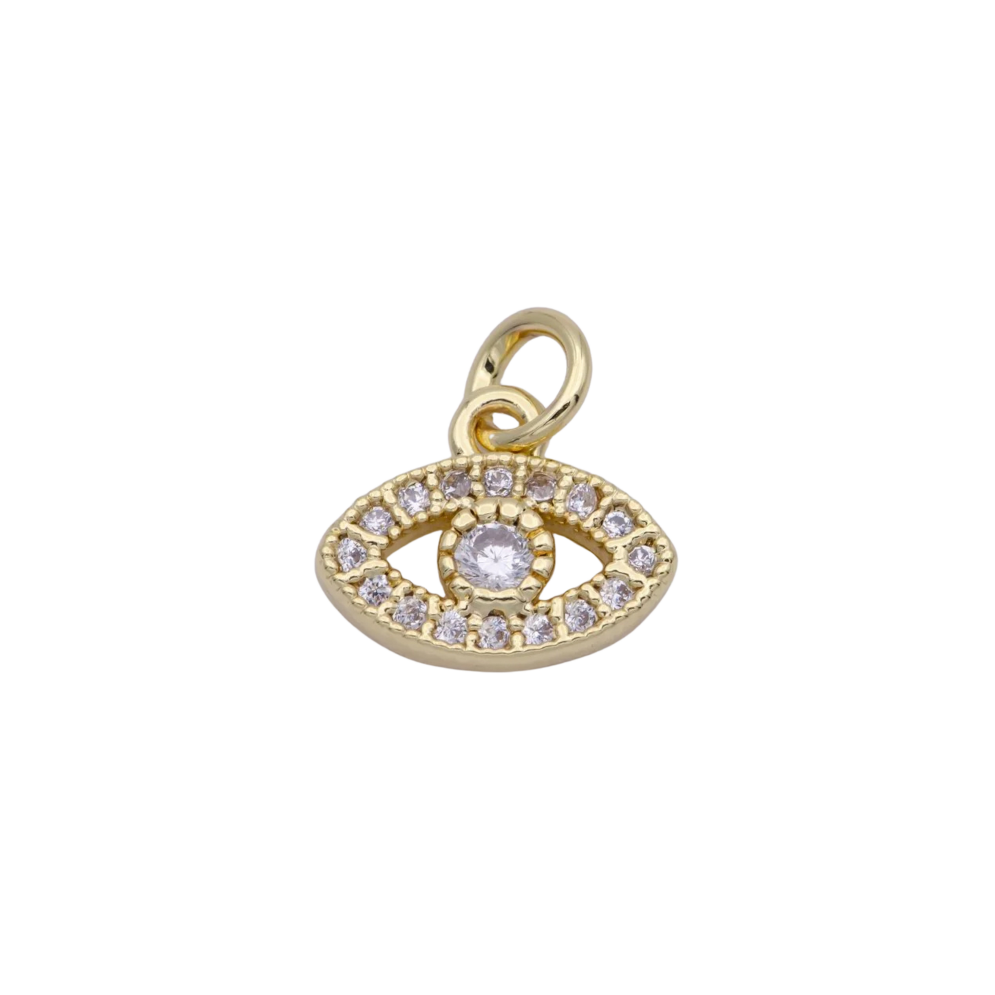Small Rhinestone Evil Eye Charm