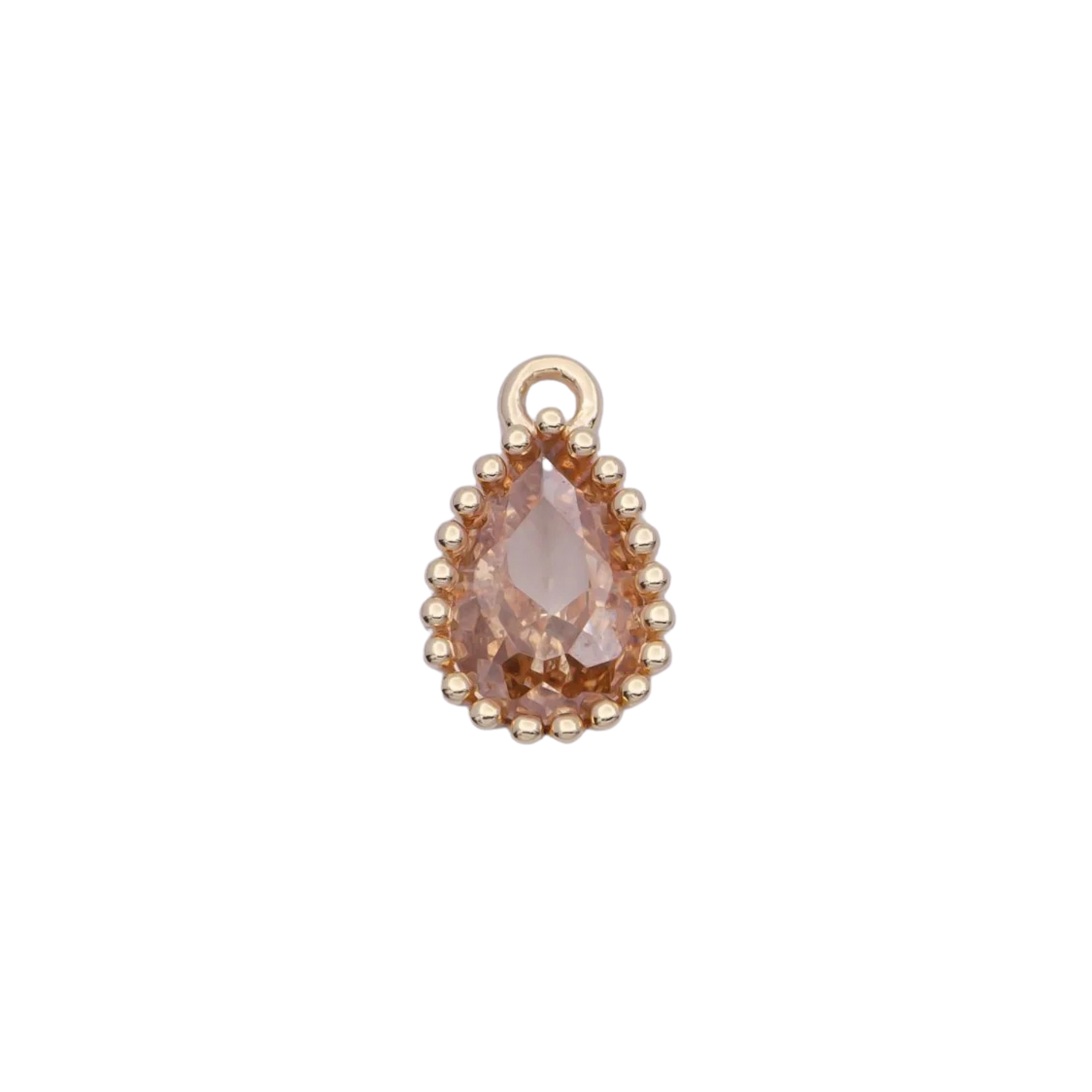 Mini Teardrop Colored Gem Charms