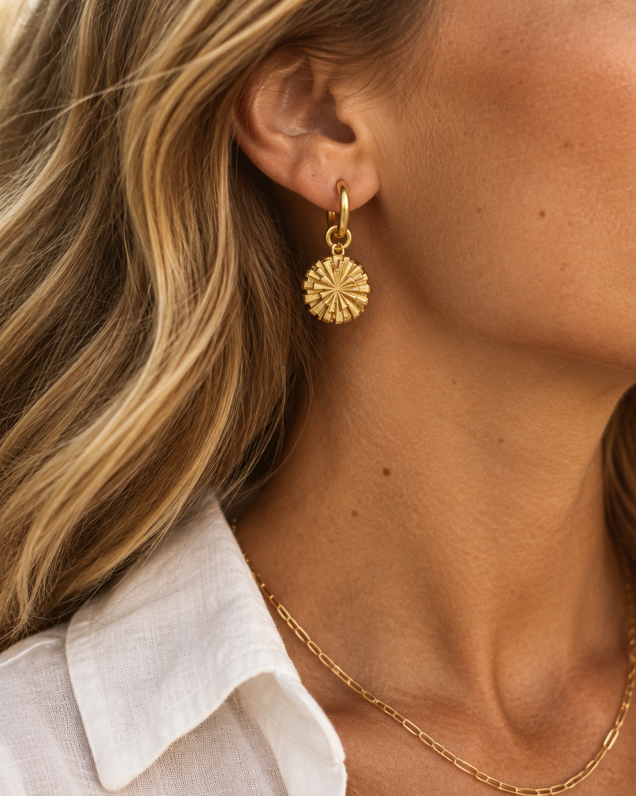 Pom Dangle Earrings