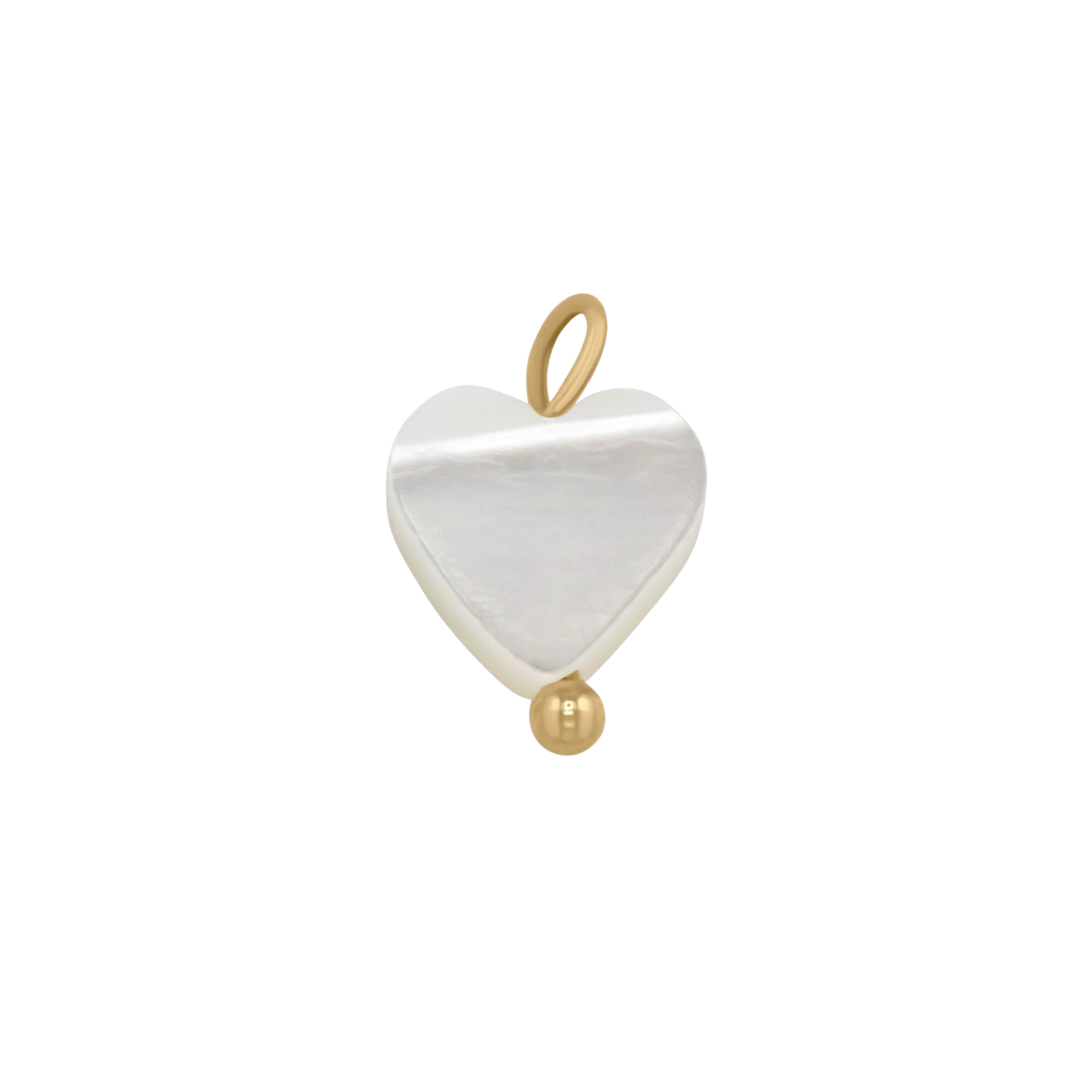 Mini Gold Shell Heart Charm