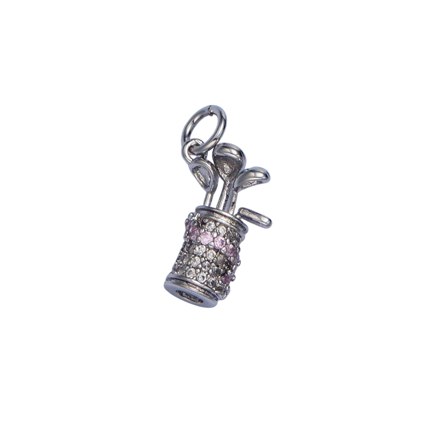 Small Silver Golf Club Bag Charm
