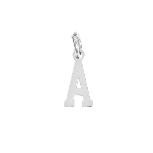 Small Silver Varsity Initial Charms
