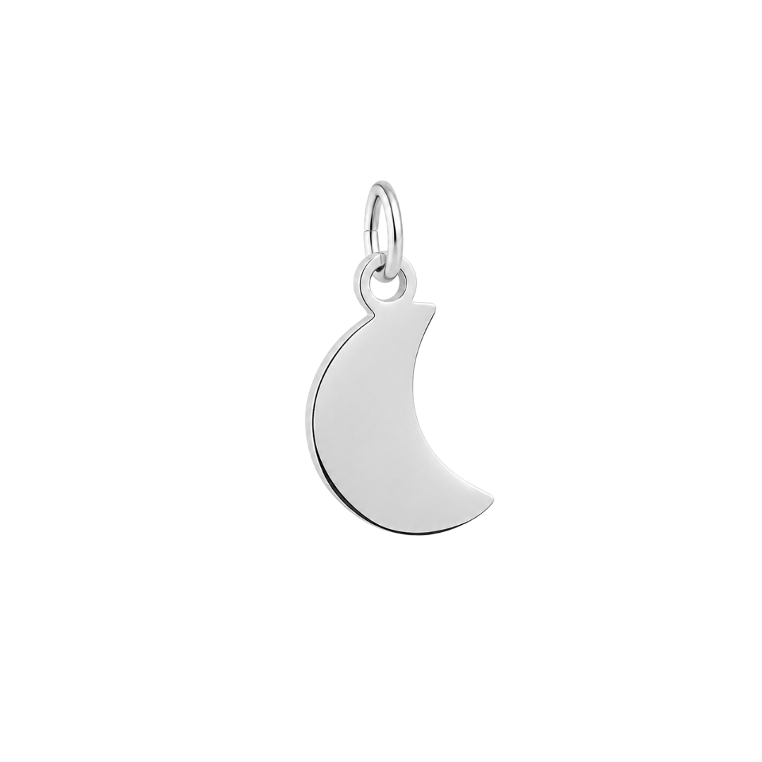 Small Silver Moon Charm
