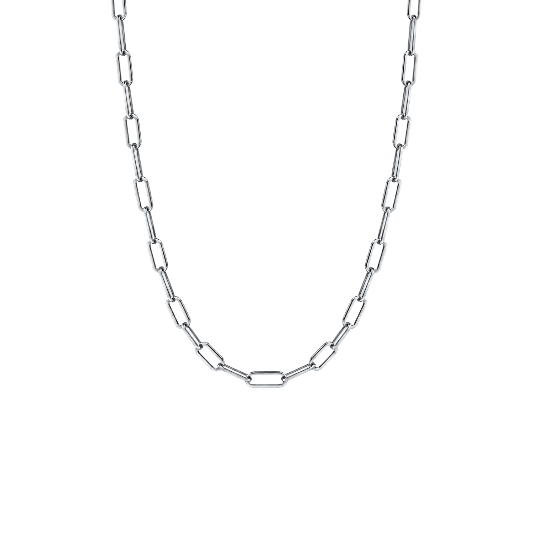 Silver Medium Sage Paperclip Necklace
