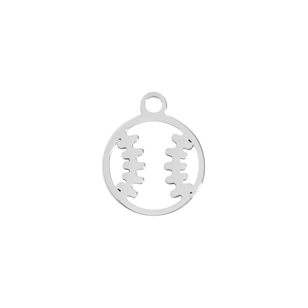 Small Silver Baseball/Softball Charm