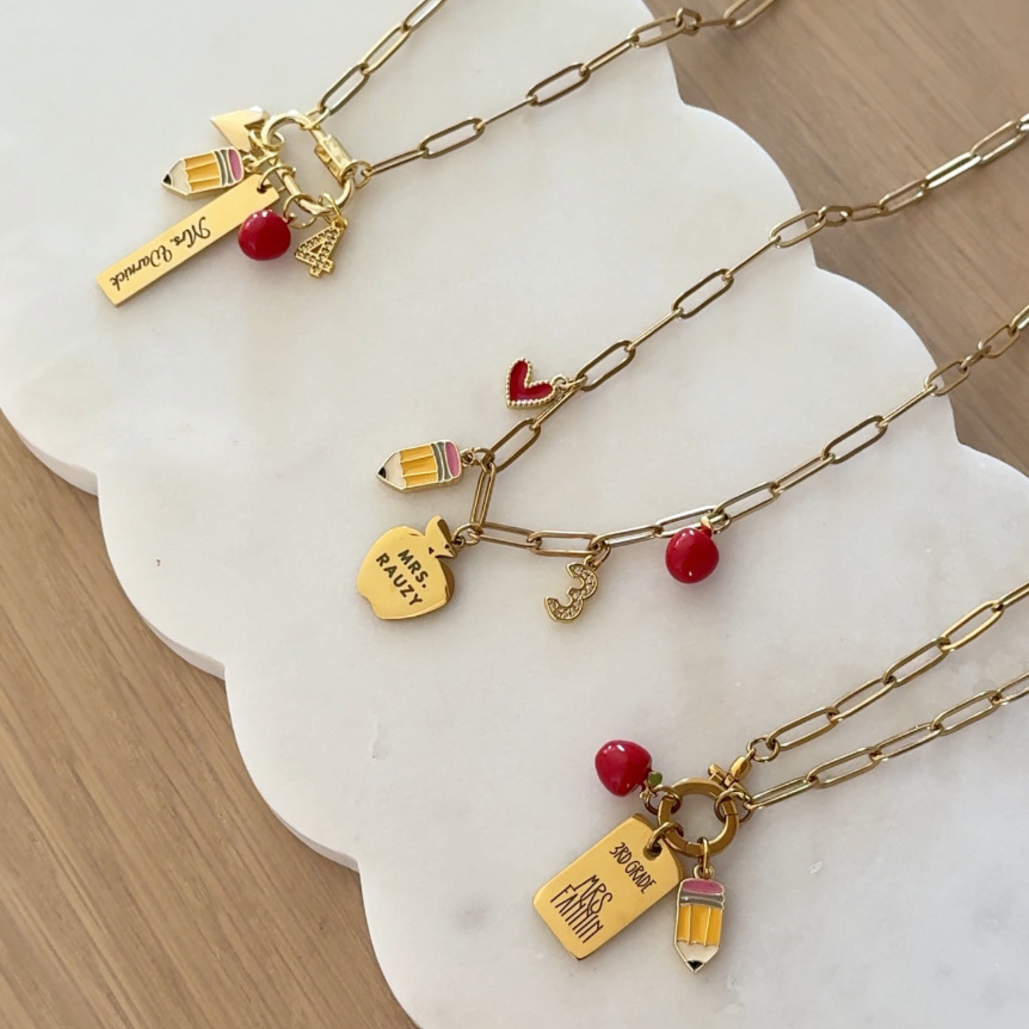 Small Gold Pencil Charm