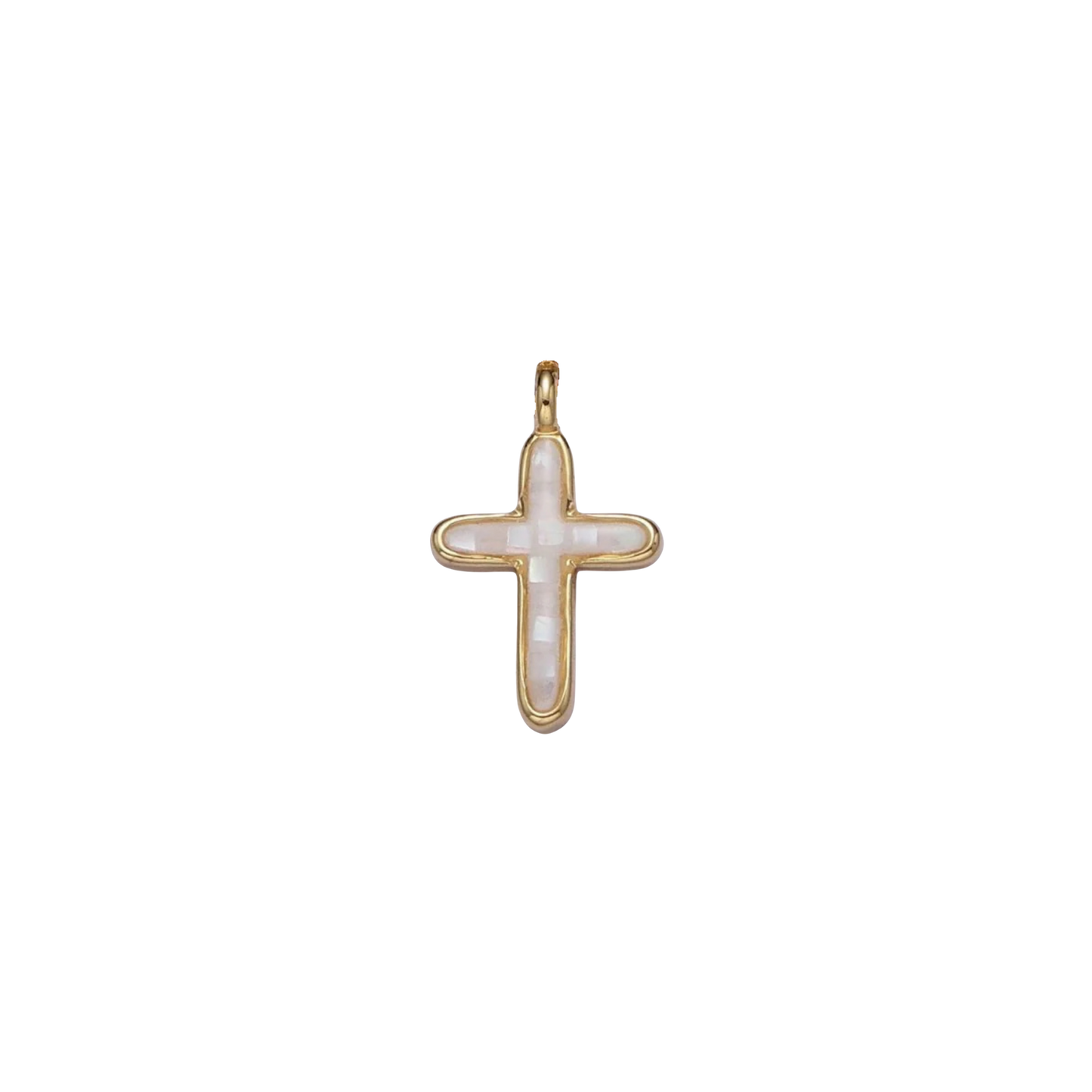 Mini Opal Cross Charm
