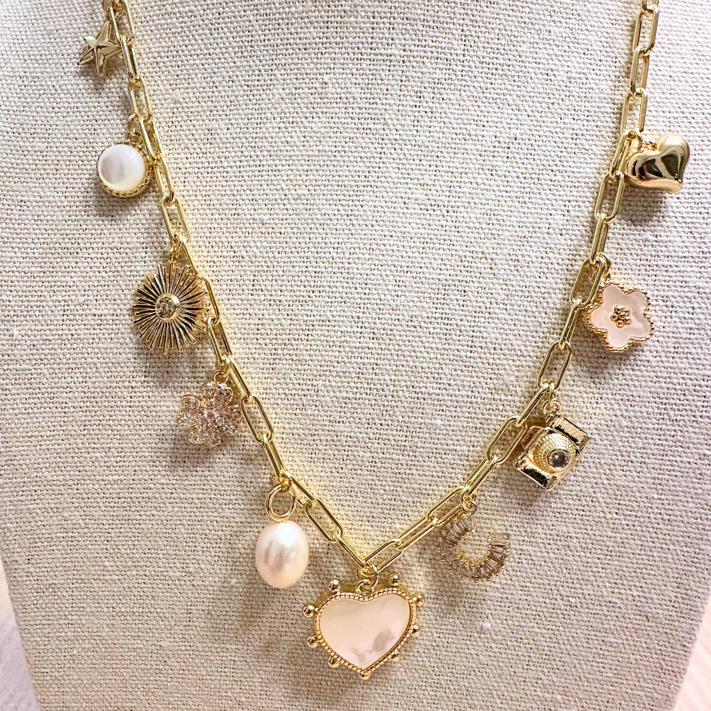 Small Flower Shell Charm