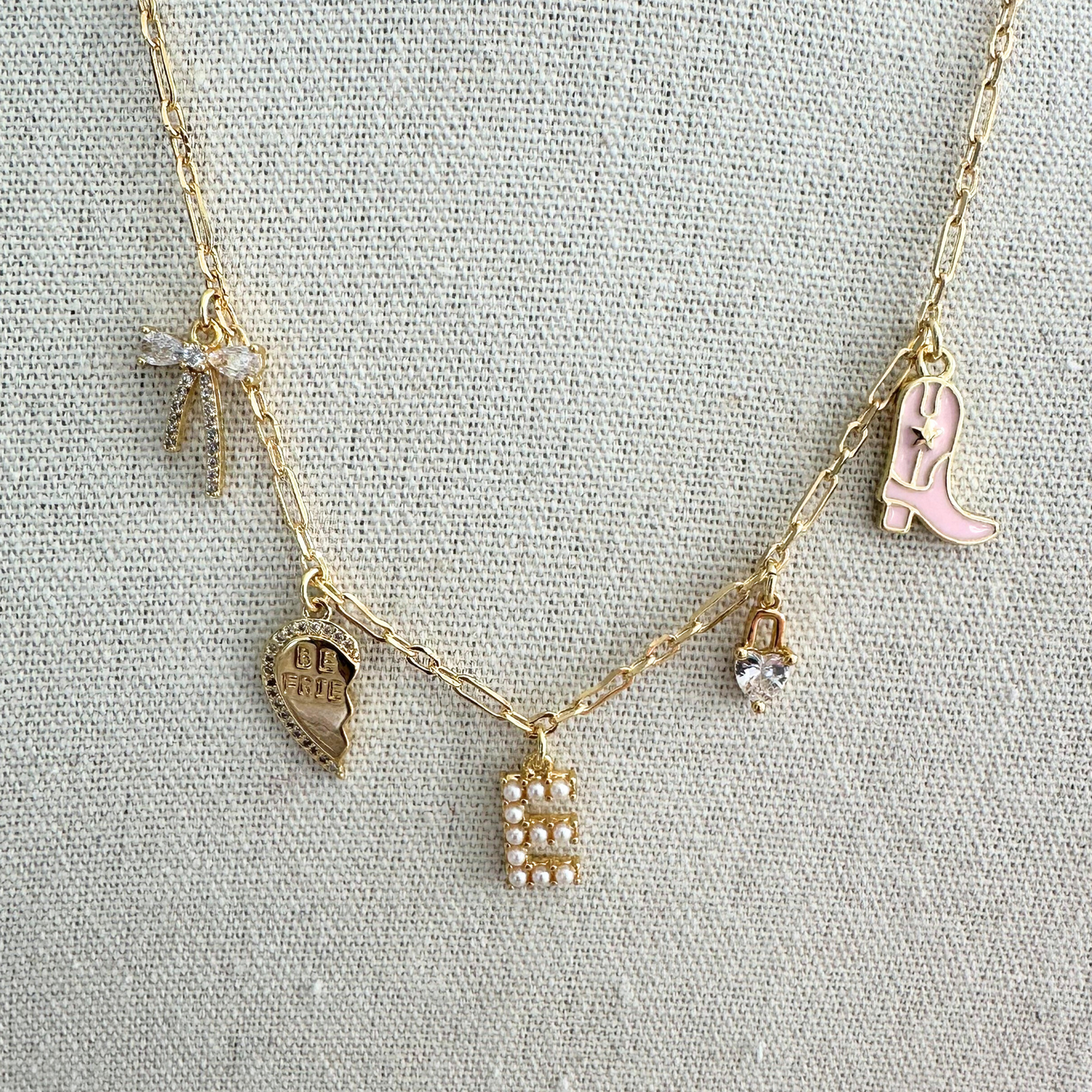Small Rhinestone Bow Charm