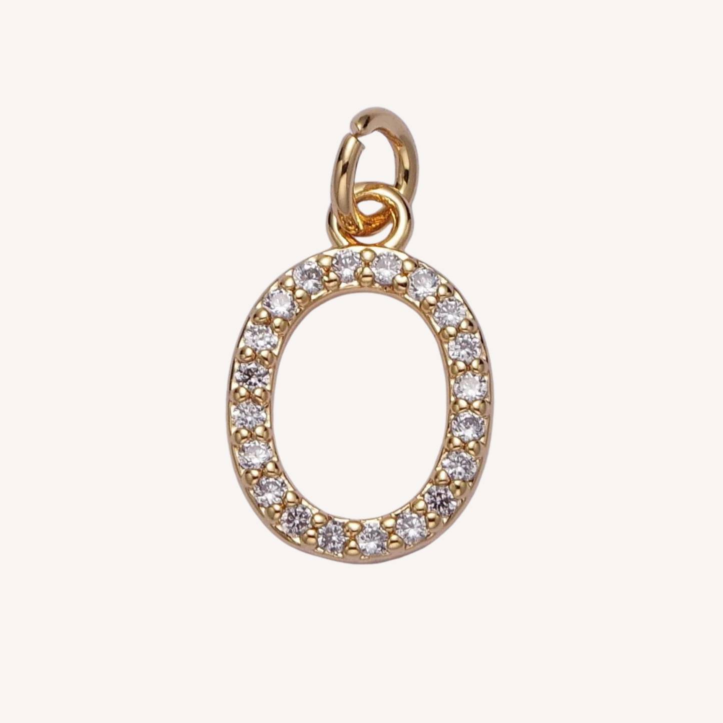 Medium Rhinestone Initial Charm