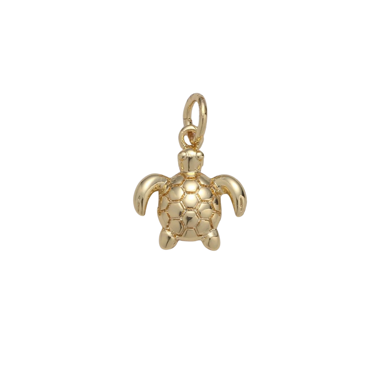 Mini Gold Turtle Charm