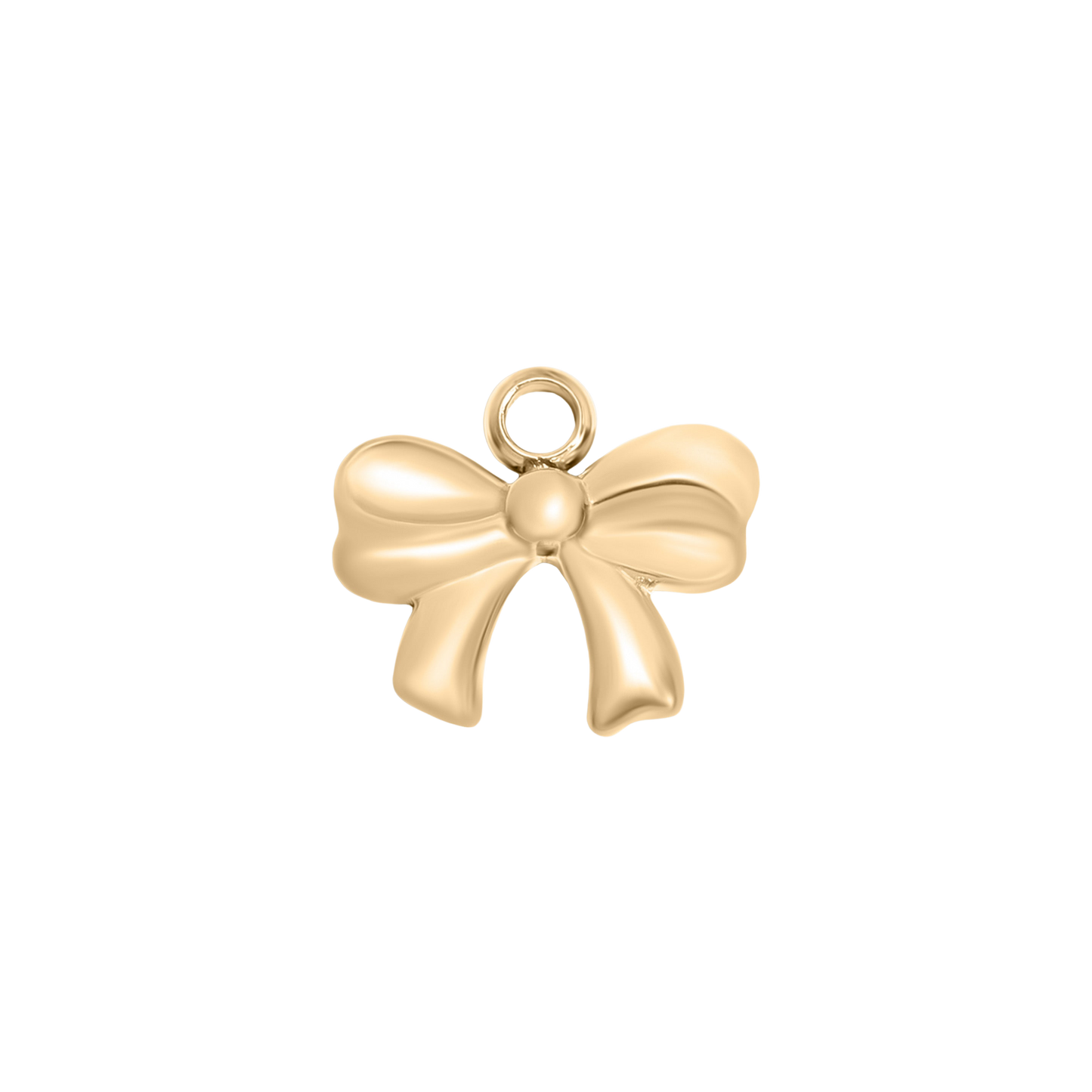 Small Gold Simple Bow Charm