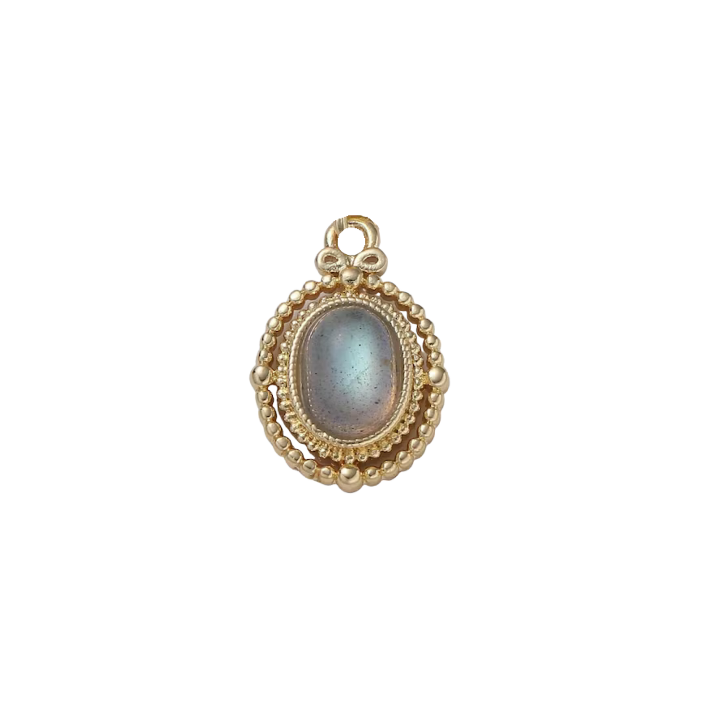 Small Moonstone Oval Charm
