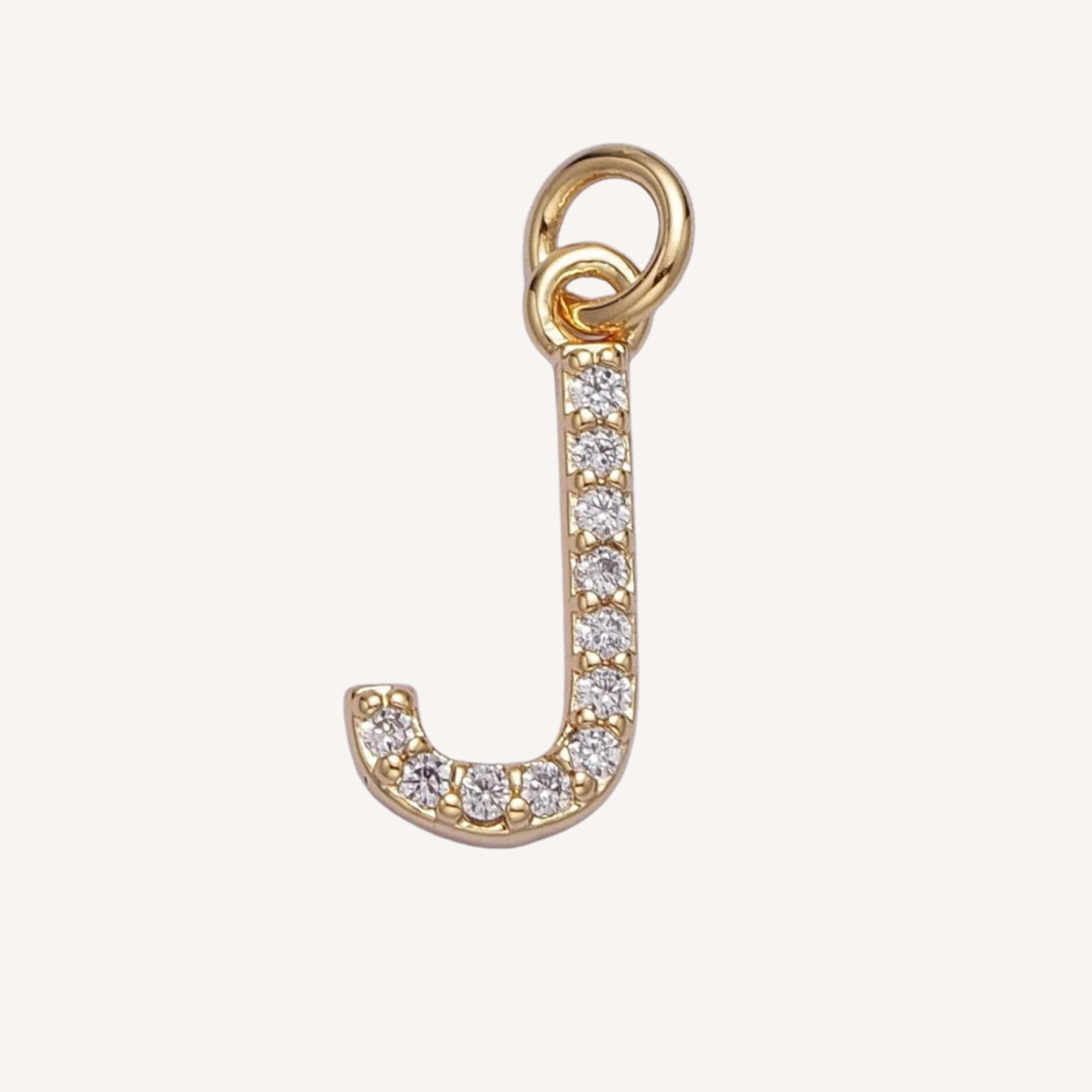 Medium Rhinestone Initial Charm