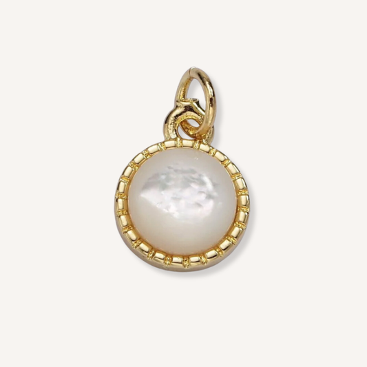 Small Round Pearl Charm