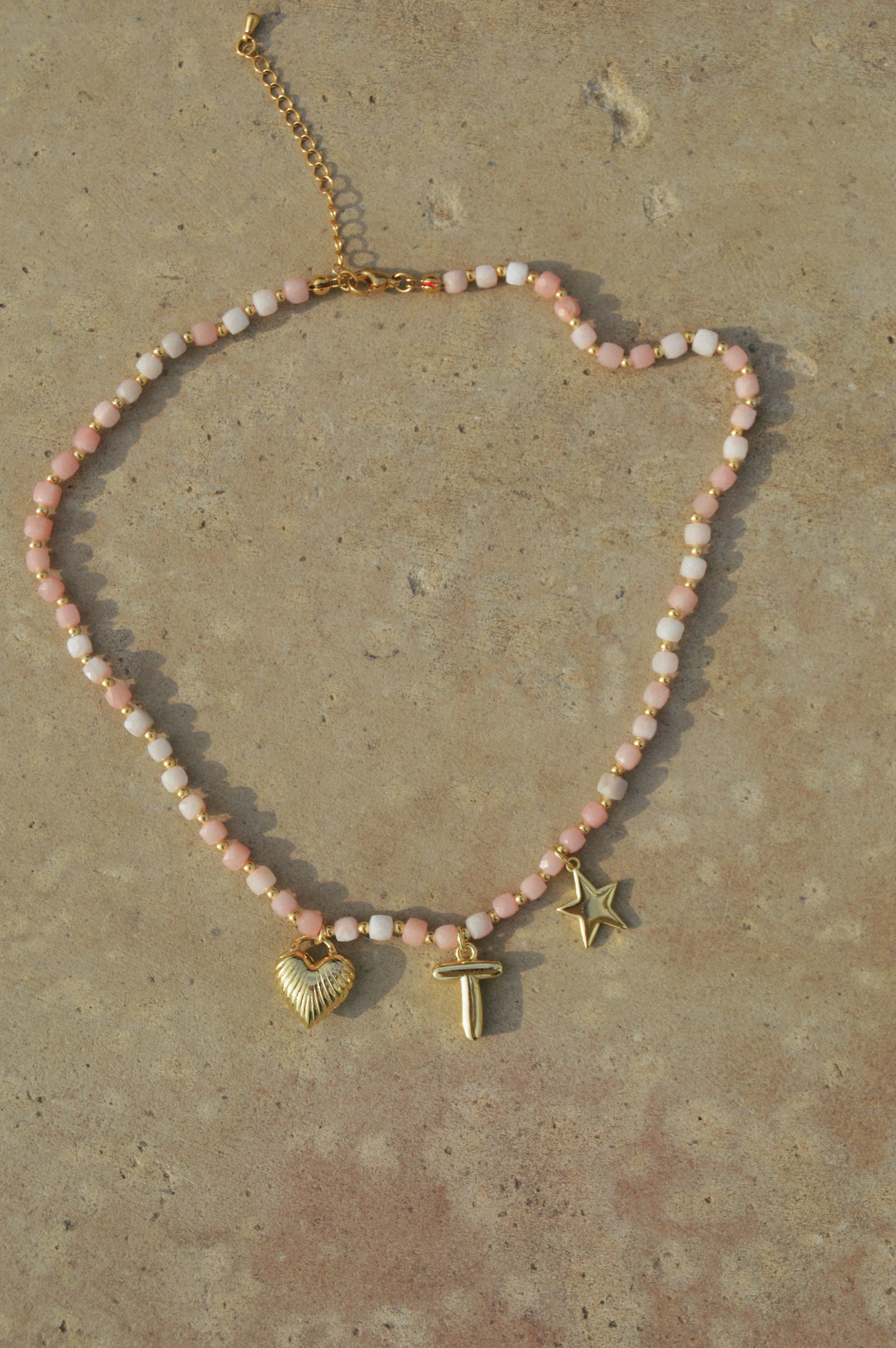 Gemstone & Gold Beaded Necklace