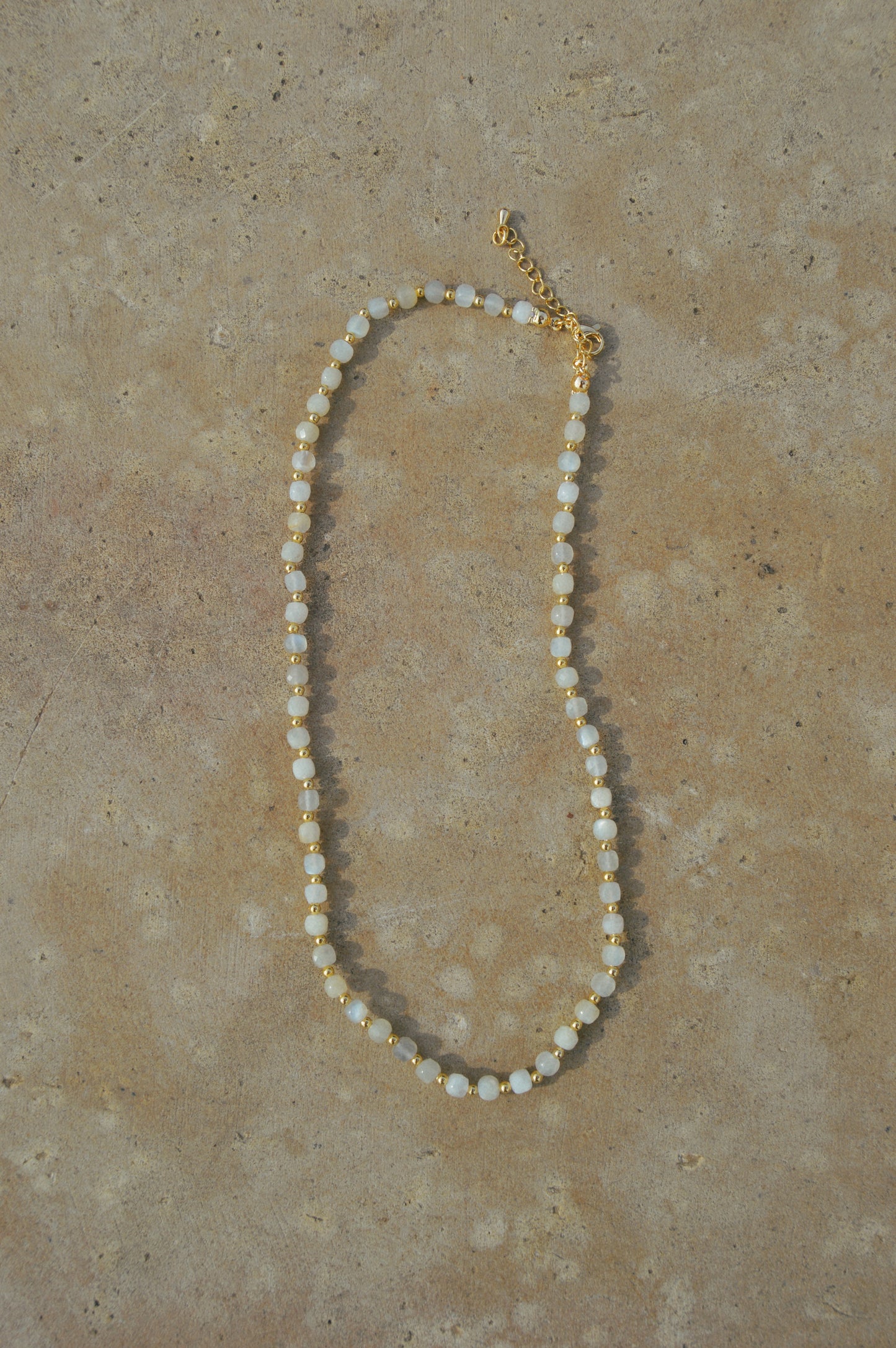 Gemstone & Gold Beaded Necklace