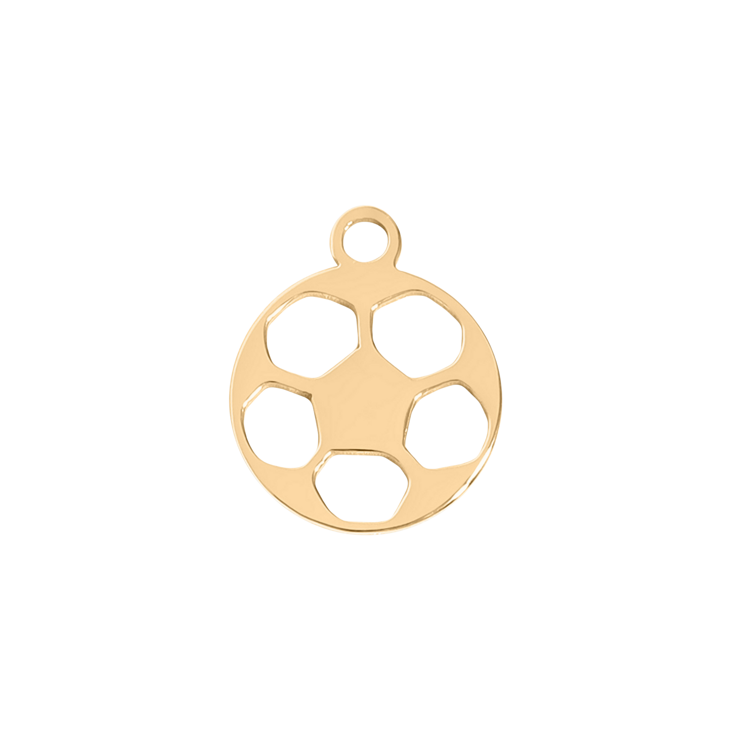 Small Gold Soccer Ball Charm