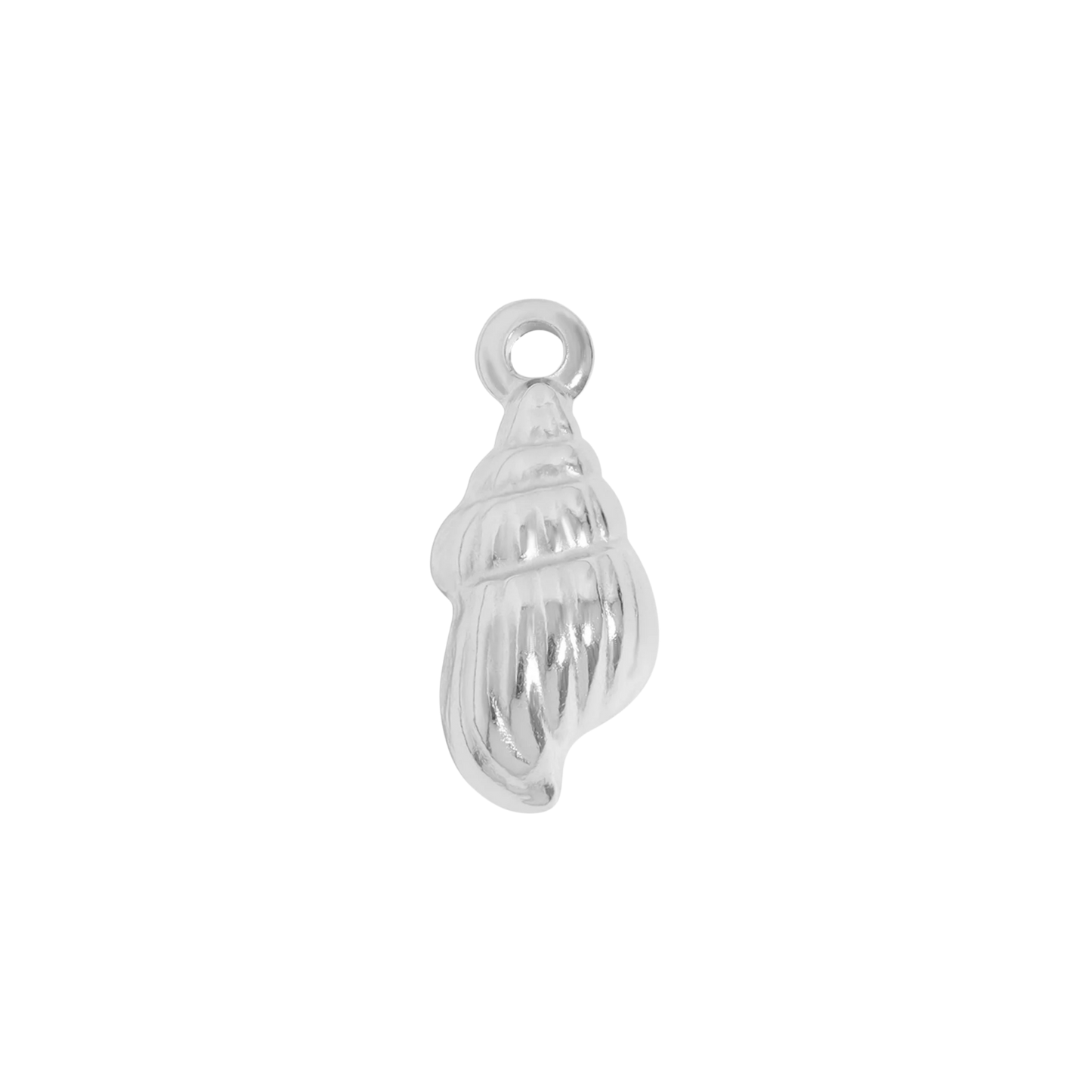 Medium Silver Conch Seashell Charm