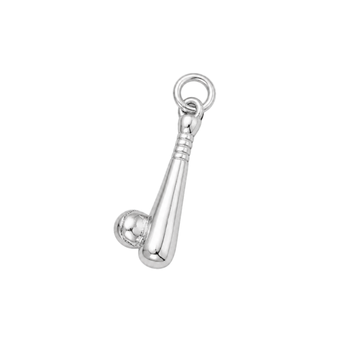 Medium Silver Baseball Bat Charm