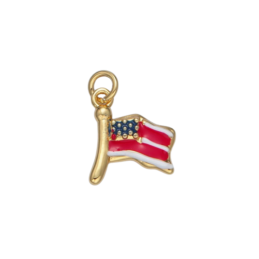 Small American Flag Charm