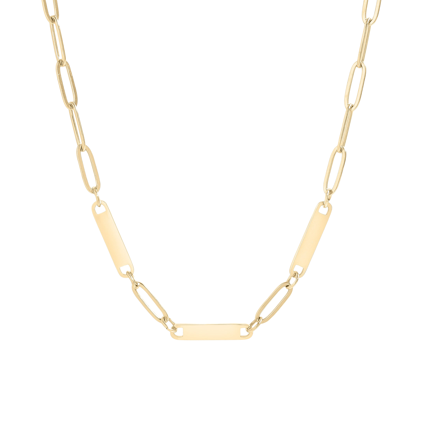 18K Engraved 1, 2, or 3 Bar Necklace