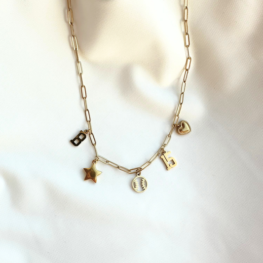 Baseball Star 5-Charm Necklace