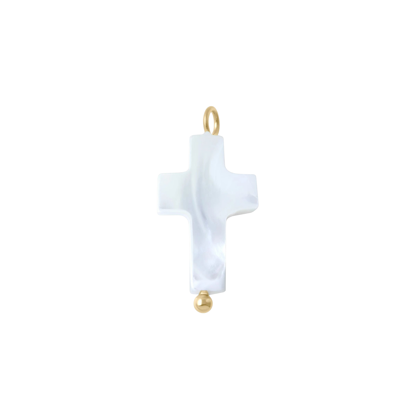 Medium Gold Shell Cross Charm