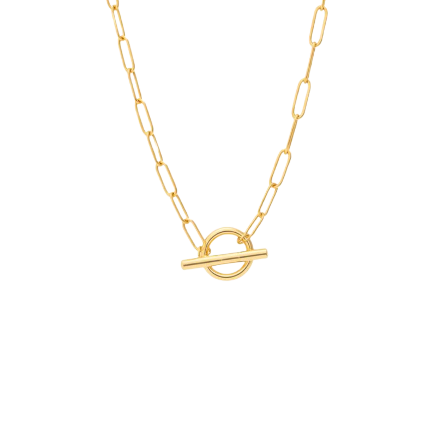 18K Toggle Clasp Charm Holder Necklace