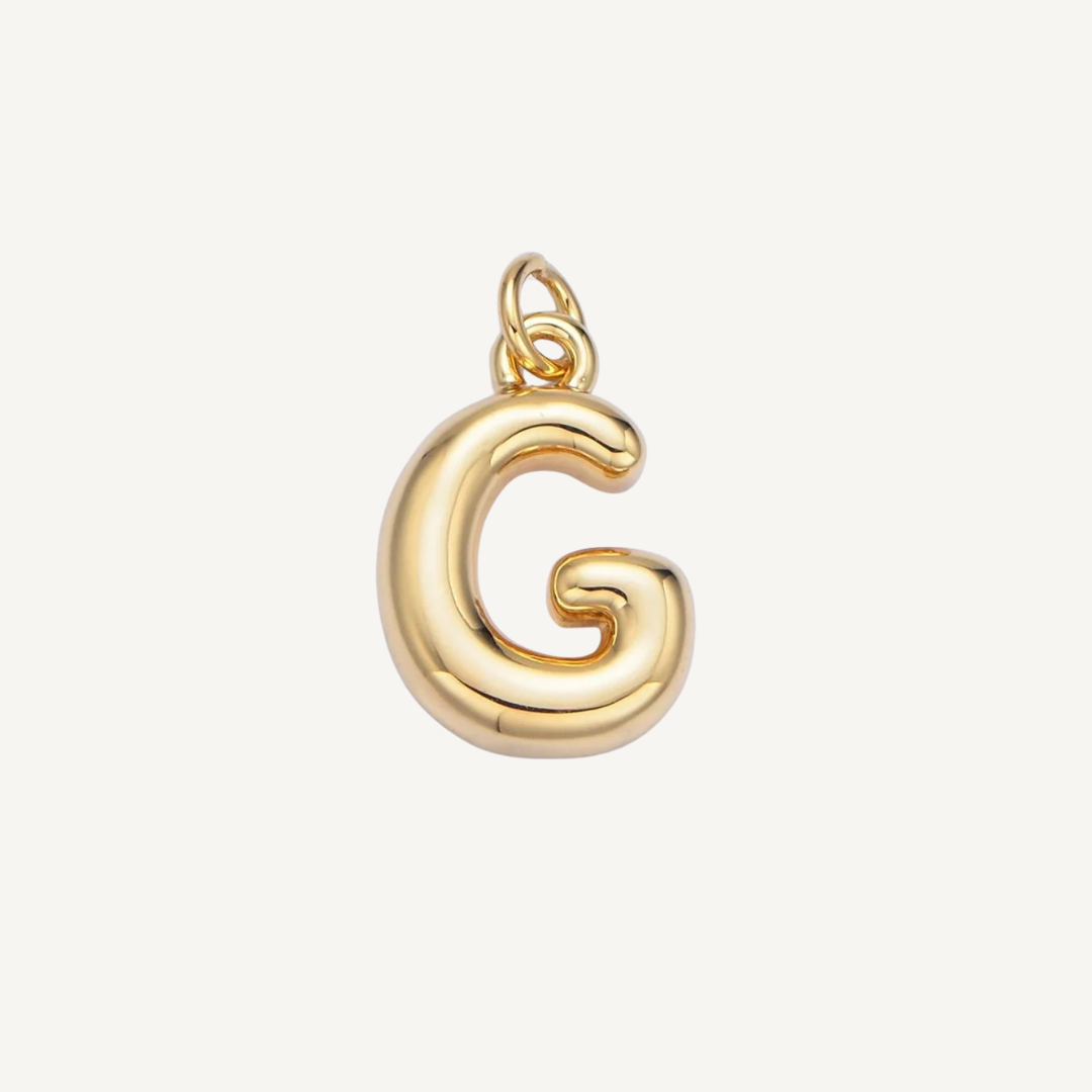 Mini Bubble Initial Charm