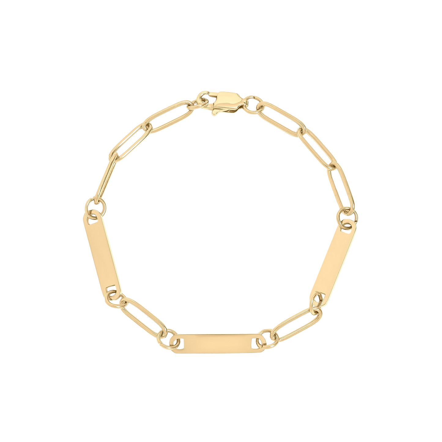 18K 1, 2, or 3 Bar Bracelet (Engravable)