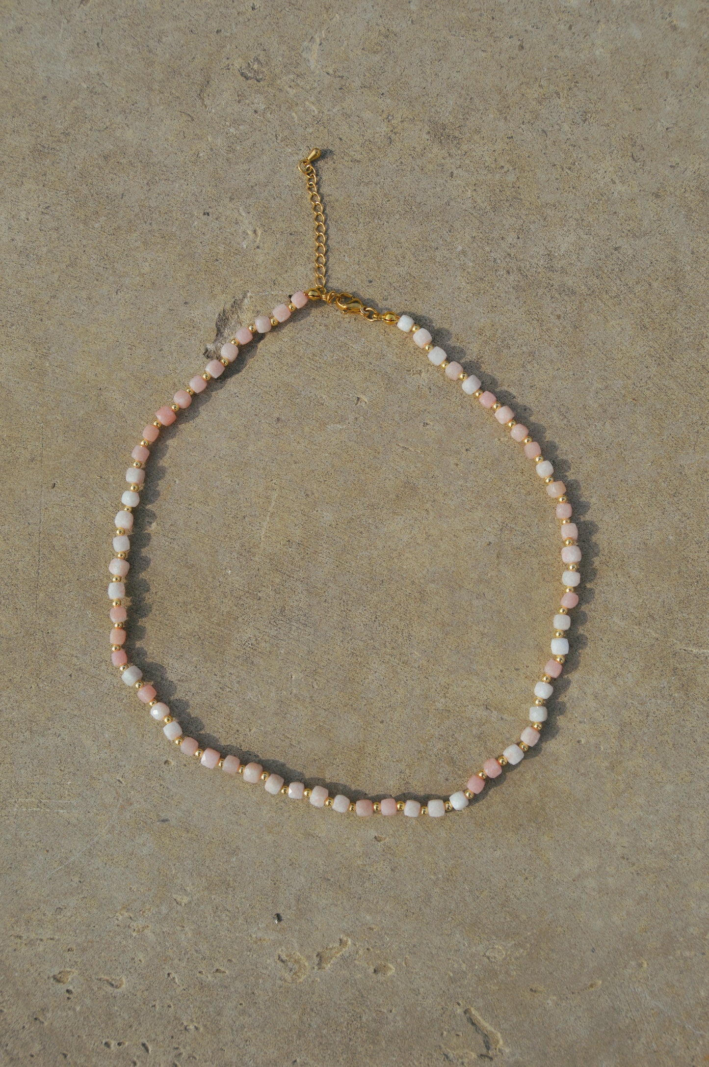 Gemstone & Gold Beaded Necklace