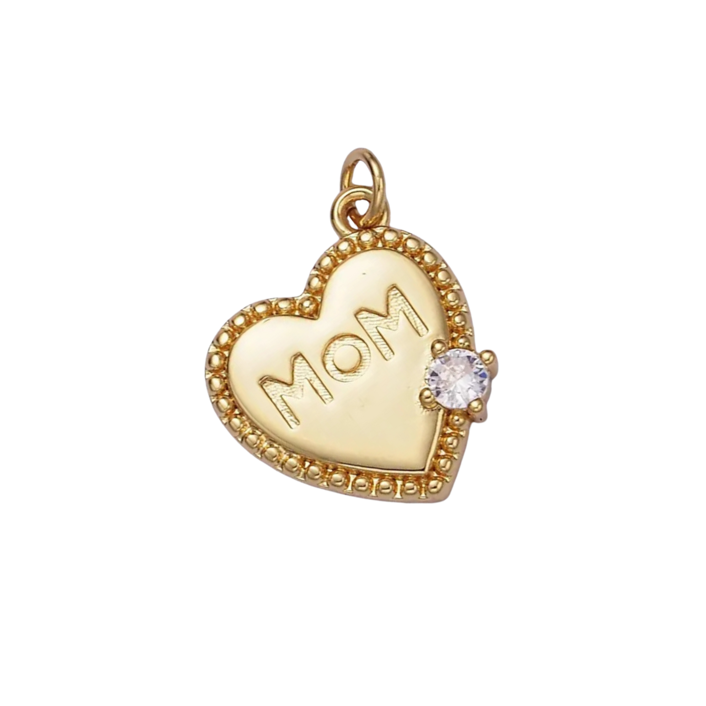 Medium "Mom" Heart Charm